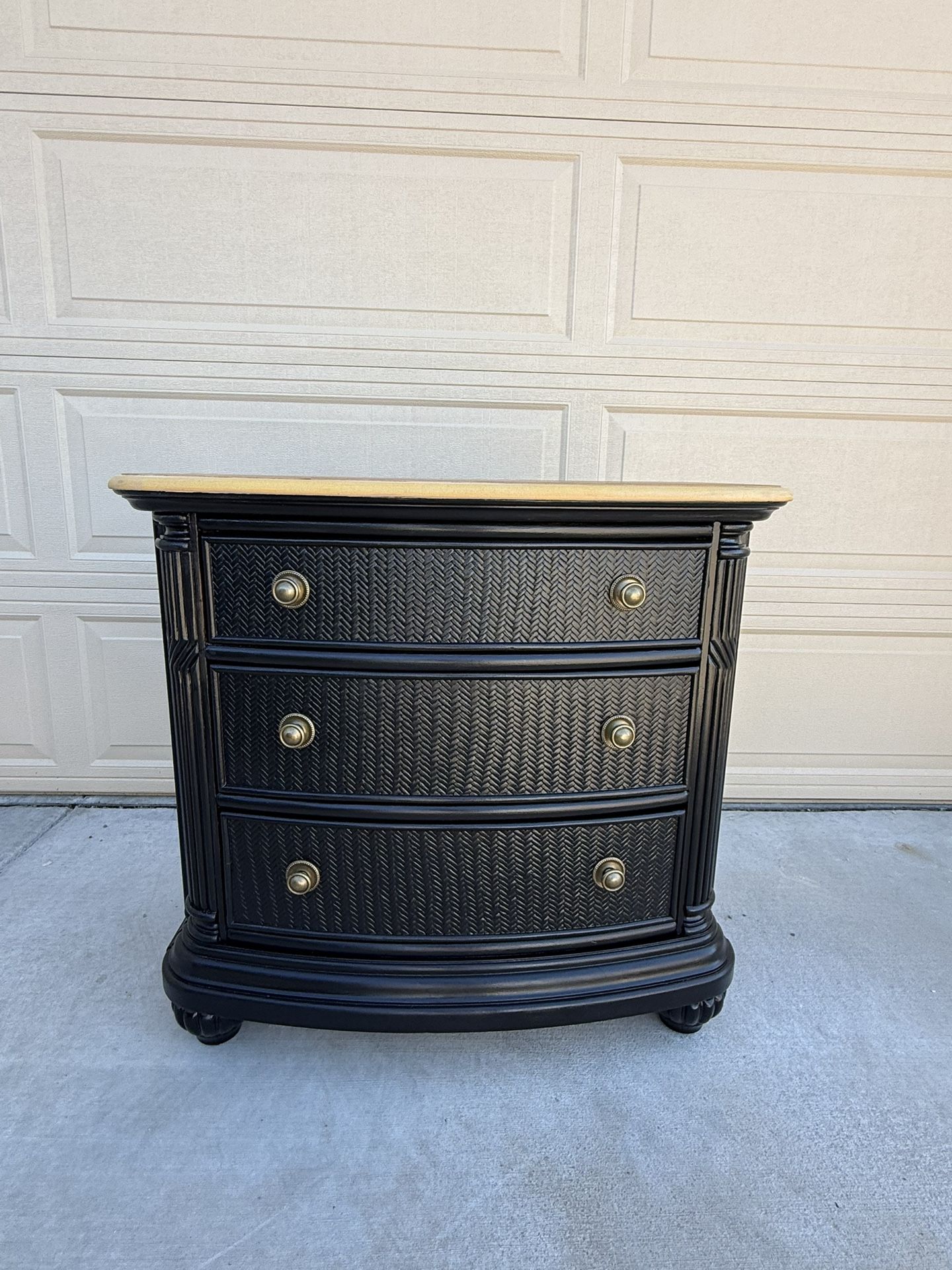 off the shoulder black dress prom Anya Woven Rattan 3 Drawer Dresser in Black - daals main image 0