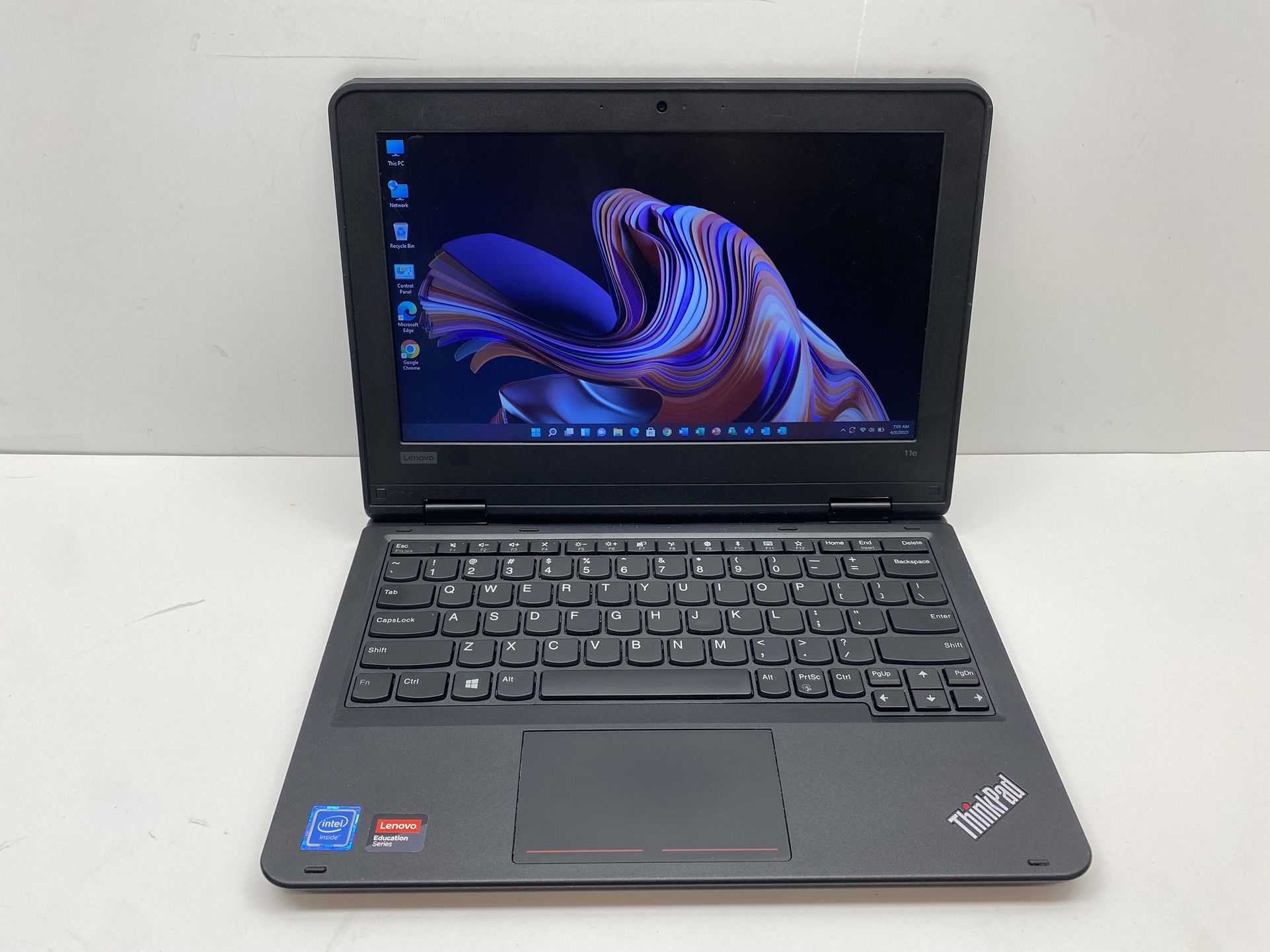 Lenovo 11e, Intel Celeron, 4 GB RAM, 120 GB SSD, Wireless Wifi, Webcam, Micro SD, HDMI Port, USB-C Port, Windows 11, Microsoft Office 2019, AC Adapter
