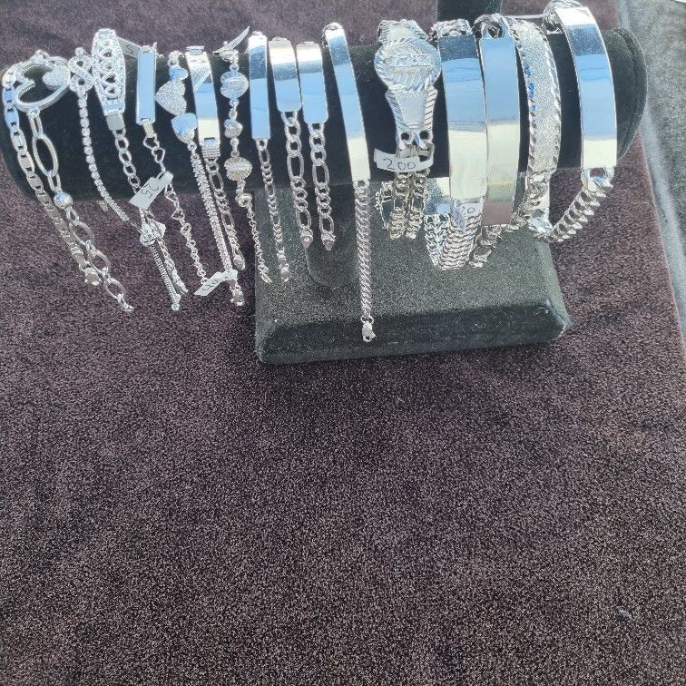 Pulceras D Plata 925  En Pesando D 20  Y Mas 