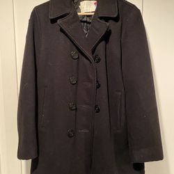 Heavy Wool Navy Pea Coat - Vintage