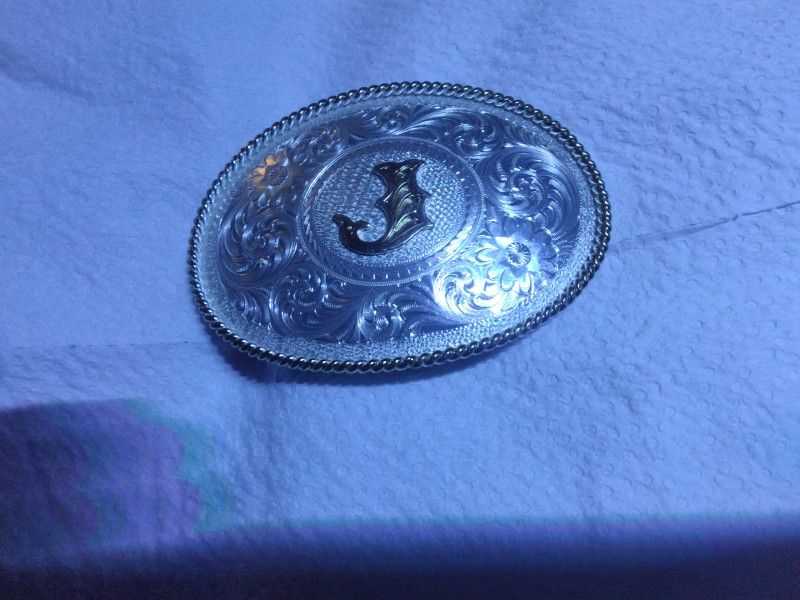 Sterling Silver And Gold Rare Buckle. 