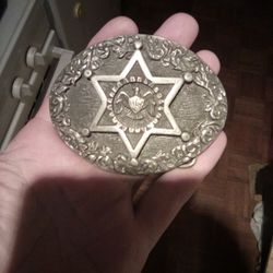 Star of David Eagle Shield Belt buckle; Solid Silver! Not plated Or Pewter!