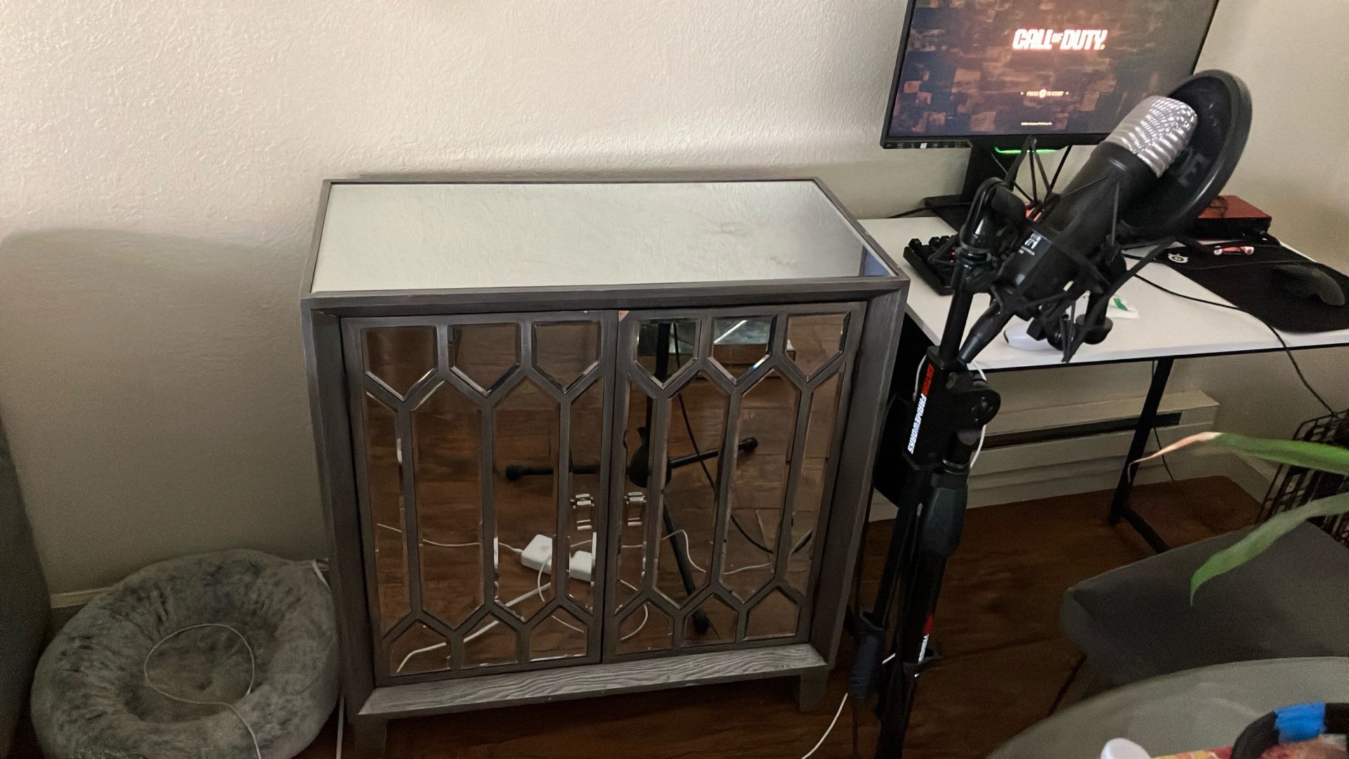 Mirrored Accent cabinets 