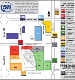 Red parking pass Arizona cardinals vs Tennessee titans