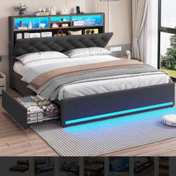 Twin Bed Frame - LED