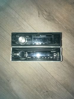 Pioneer and Sony car stereo decks