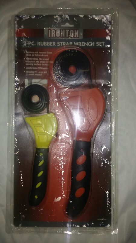 New 2 pc Rubber Strap Wrench Set!
