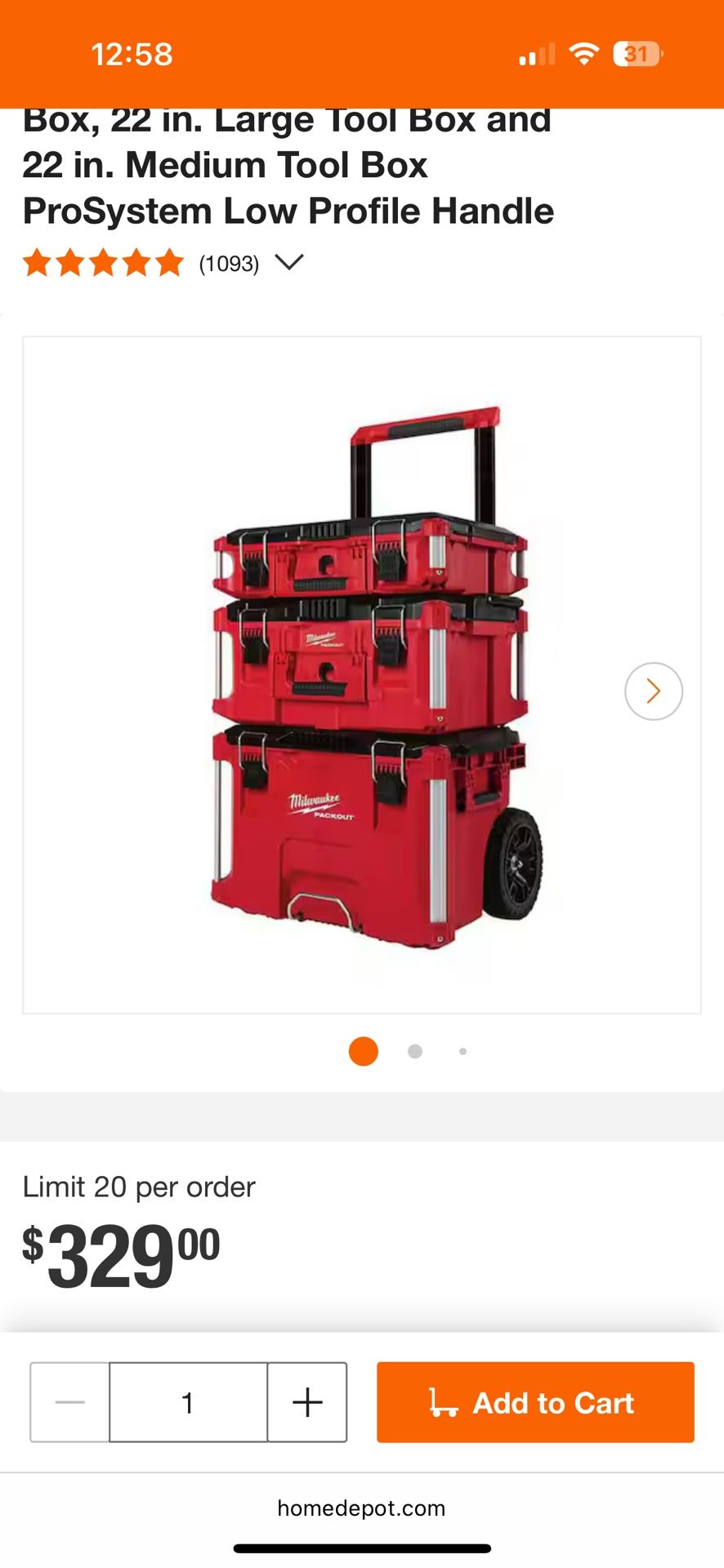 Milwaukee PACKOUT 22 in. Rolling Tool Box New Drill Bag