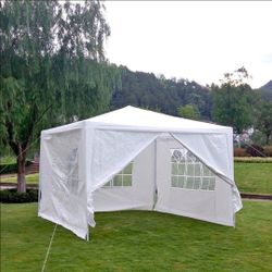 10x10 White Gazebo Wedding Party Tent Canopy With Windows & Sidewalls - (FOR SALE) Carpa g3