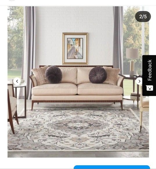 🌟$🫛🫛🫛120 66#27 Nourison Elation Ivory Grey 9' x 12' Area Rug1