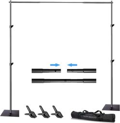 New Photography Backdrop Stand, Adjustable - 10ft x 6.5ft