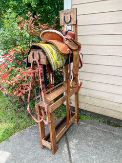 2 tier custom saddle rack
