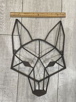 Metal Iron 3D Wolf Fox Coyote Wall Art 