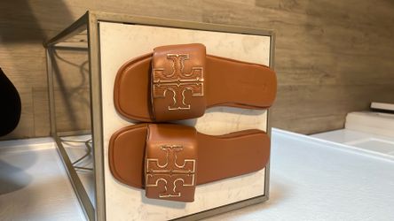 Brown Tory Burch slide sandal