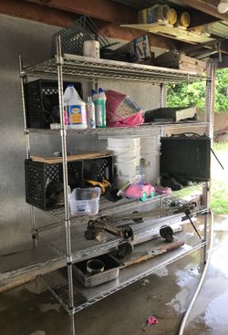 Wire rack 75 inches high 29 inches wide 24 inches dip