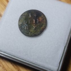 Original Medieval 1768 Poland Polish coin 1 Solid RP - Stanislaus Augustus