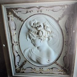 Framed 1960's West Wind 3D Cameo Lady