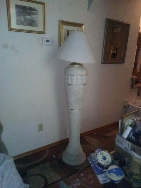 Antique Ceramic 64" Floor Lamp Works Great