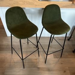 Green modern counter stools