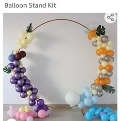 Large Circle Balloon Arch Backdrop Frame Stand 7ft Thumbnail