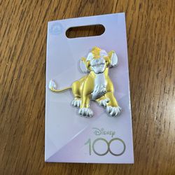 Disney 100 Years Of Wonder Simba Lion King Pin.  Brand New On Original Card 