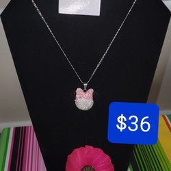 Silver Necklace Chain And Pendant For 36 Or Pendant 28, Chain 10. Cadena Y Dije 28, O Dije 36, Cadena 10 De Plata