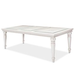 Extendable Glass Top Dining Table And 6 Chairs