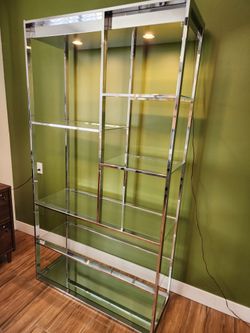 Milo Baughman Lighted Shelving Unit