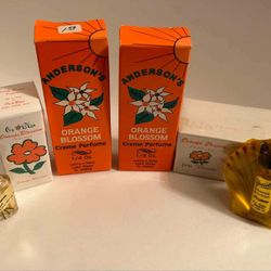 Vintage Anderson's Orange Blossom Perfume and Lotion Creme Perfume Deadstock Set of 6