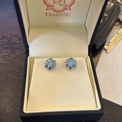 1.40 Carats 14k White Gold Lab Diamonds 