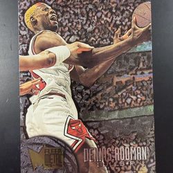 Fleer 1995-96 Metal Dennis Rodman #134 Chicago Bulls Basketball NBA Card