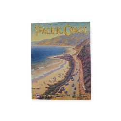 Pacific Coast Electric Train Trolley Metal Art, 12 X 16 