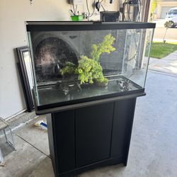 25 Gallon Aquarium Tank With Stand And Accessories