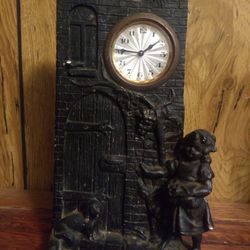 Antique Chalkware Clock