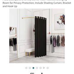 Clothing Store Fitting Room, 47 in Dressing Room Used in Mall, Boutique and Office, Corner Wall Mounted Changing Room for Privacy Protection, Include 