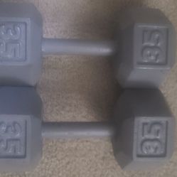 35lb Dumbell pair