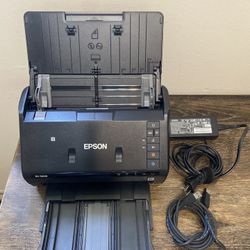 Epson ES-500W NY Wireless Duplex Document Scanner w/ Epson AC Adapter Tested
