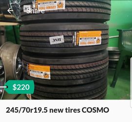 245/70r19.5 new tires COSMO