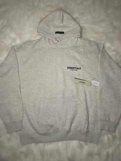White Oatmeal Essentials Hoodie