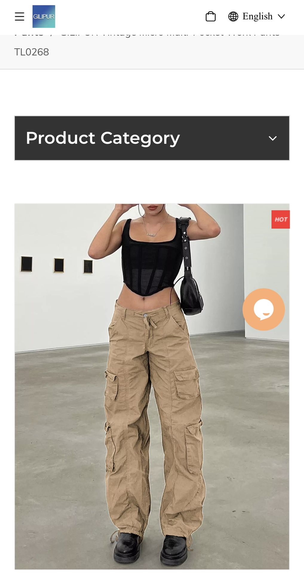 Women’s Brand New Pair Of Gilipur Fashion Cargo Pants High Waisted Versatile Jeans Size Medium
