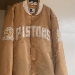 Detroit Pistons jacket still in good condition, worn twice