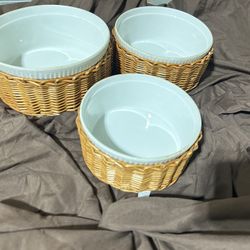 3 Baking Dishes With Baskets 