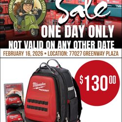 Milwaukee Packout Backpack & Tape Measure Bundle — ONE DAY ONLY