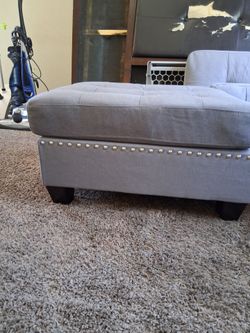 Little sofa set with leg rest.