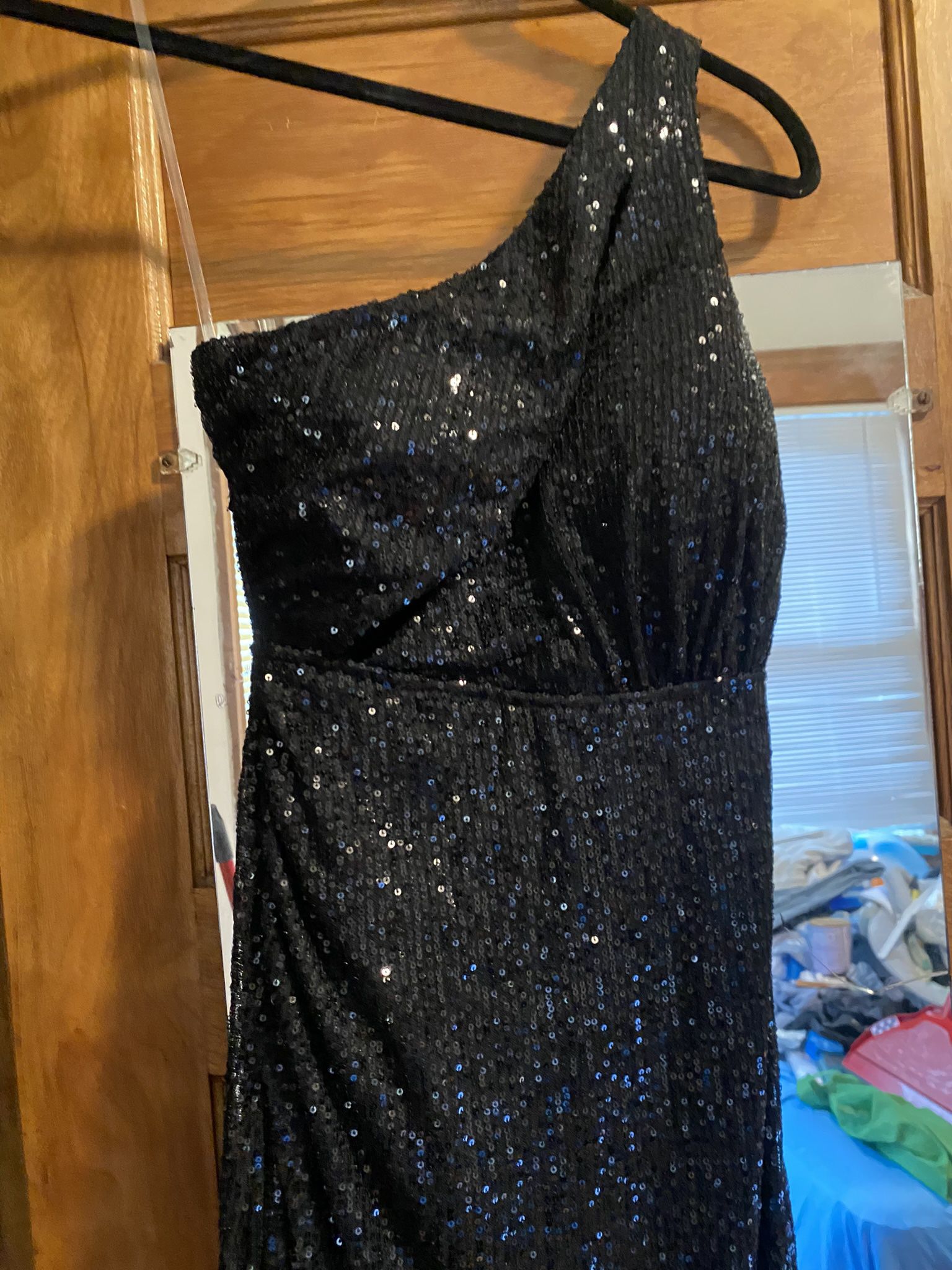 Black Sequins Prom dress