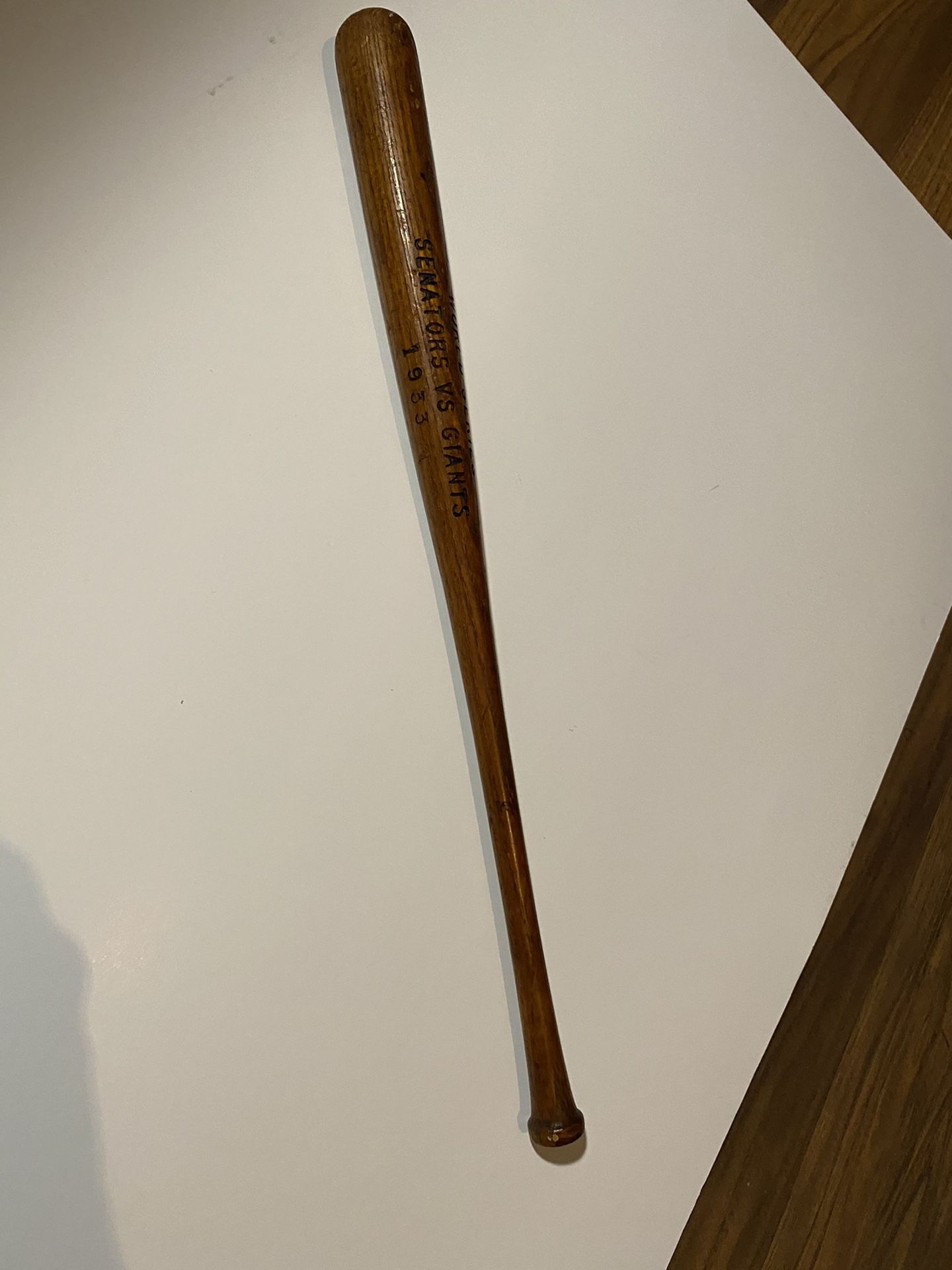 1933 World Series Souvenir Baseball Bat