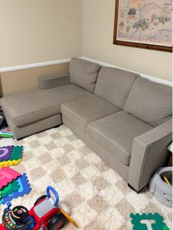 Sectional couch - two pieces, grey