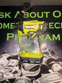 F32-000-427 RYOBI BRUSHLESS DRILL DRIVER WITH CHARGER AND BATTERY