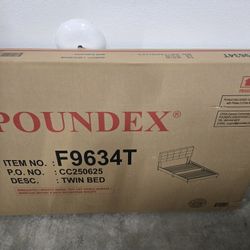 Twin bedframe with mattress (New)