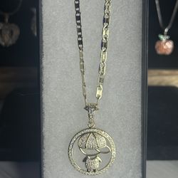 14k gold Plated Man necklace 